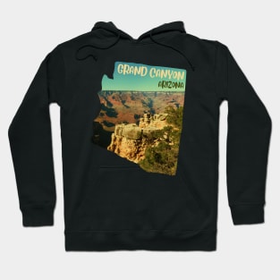 Grand Canyon Arizona map Grand Canyon photo Arizona tourism Hoodie